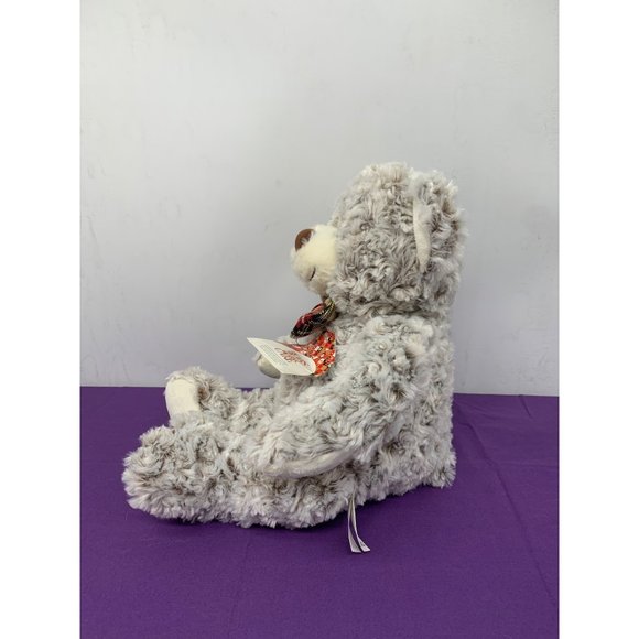 2017 Bears That Care FAO Schwartz 18 Inch Brown Icy Swirl Bear with Plaid Bowtie - Picture 7 of 14